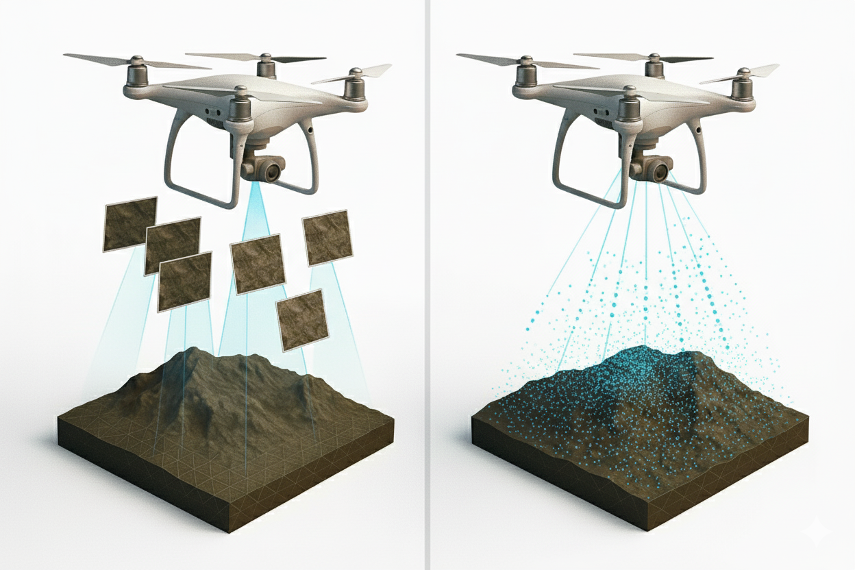 LiDAR vs Fotogrametría: Cuándo Usar Cada Tecnología
